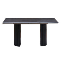 Фотография Стол обеденный Plinth, черный дуб, черный от производителя ChiedoCover, картинка продукции, реальное фото товара Настоящее фото товара Стол обеденный Plinth, черный дуб, черный, произведённого компанией ChiedoCover