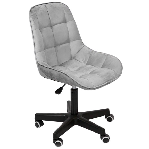 Стул Мускус, пластик, велюр, серый, черный - фото 1