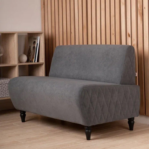 Диван Лотик, велюр, светло-серый - фото 5