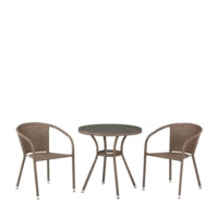 Настоящее фото товара Комплект мебели Альме, коричневый, 2 стула, произведённого компанией ChiedoCover