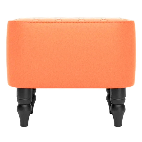 Пуф Лотик, экокожа, оранжевый - фото 2