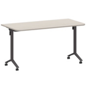 Фотография товара Стол мобильный складной радиусный, ясень шимо, антрацит, 22 мм, 140*70 от компании ChiedoCover.