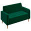 Настоящее фото товара Диван Папилла, велюр, 132 см, зеленый, произведённого компанией ChiedoCover
