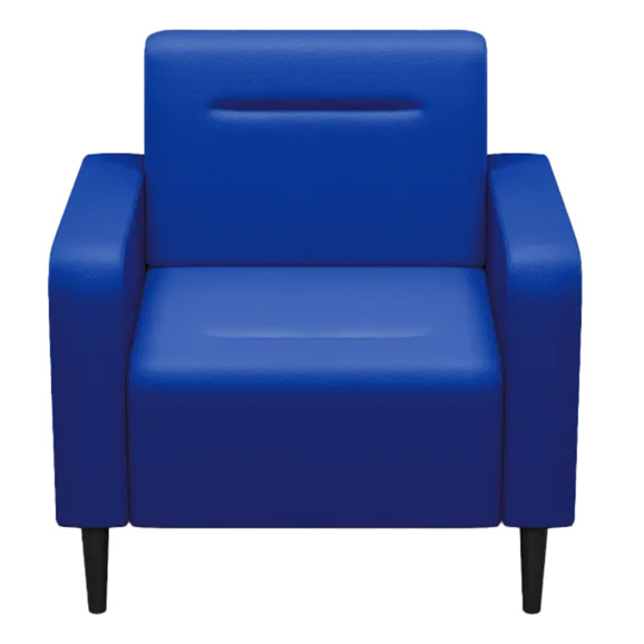 Кресло Папилла, экокожа, синий Кресло Папилла, экокожа, синий - фото 2