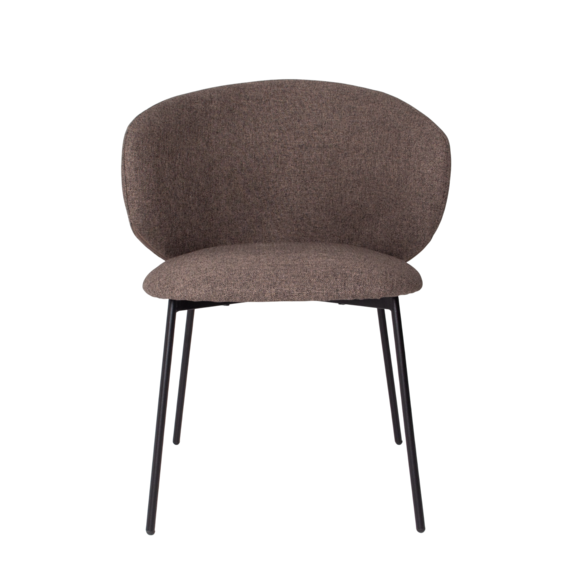 Стул Drezden, рогожка Jazz 05 brown, ножки металл, Ral 9005 - фото 5