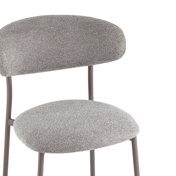 Стул обеденный Ayla, серый, серые ножки Стул обеденный Ayla, серый, серые ножки - фото 6
