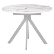Фотография товара Стол Rudolf круглый раскладной, белый мрамор, белый от компании ChiedoCover.