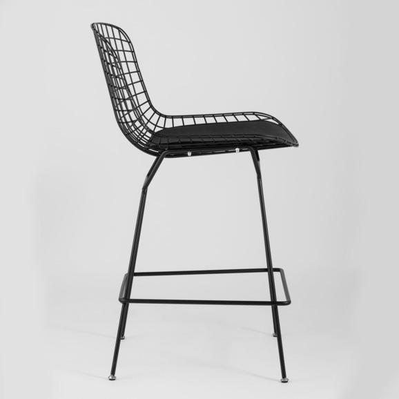 Стул Bertoia полубарный черный - фото 3