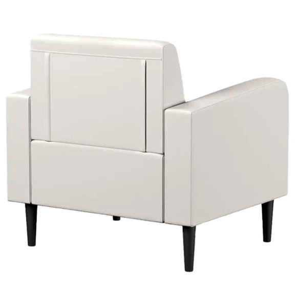 Кресло Папилла, экокожа, белый Кресло Папилла, экокожа, белый - фото 3