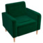 Настоящее фото товара Кресло Папилла, велюр, зеленый, произведённого компанией ChiedoCover