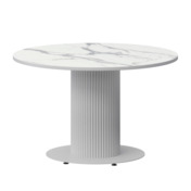 Фотография товара Стол нераздвижной Римс, 1000мм, мрамор белый, белый муар от компании ChiedoCover.