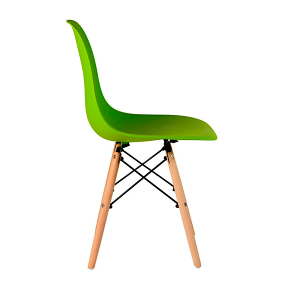 Стул пластиковый Eames, фисташковый, каркас бук - фото 4