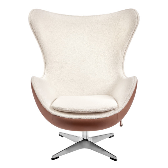 Кресло Egg style chair коричневый, экокожа - фото 2