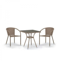 Настоящее фото товара Комплект мебели Мидленд, 2 стула, светло-коричневый, произведённого компанией ChiedoCover