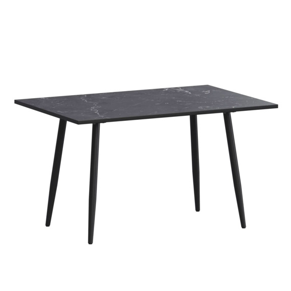Стол нераздвижной Бетти 1200, даркстоун, черный муар - фото 1