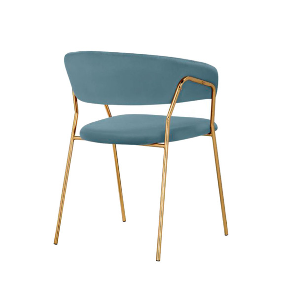 Стул на металлокаркасе Kamelia 1 light blue /gold Стул на металлокаркасе Kamelia 1 light blue /gold - фото 3