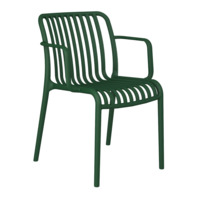 Настоящее фото товара Стул Gorg с подлокотниками, зелёный, произведённого компанией ChiedoCover