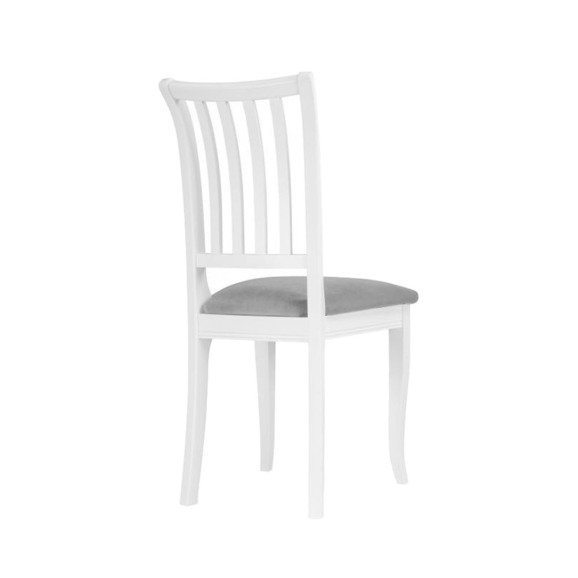 Деревянный стул Фрезино серый велюр / белый - фото 4