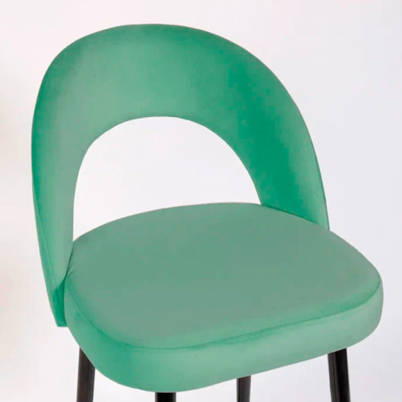 Стул Пиннате, барный, мятный, черный, велюр - фото 7