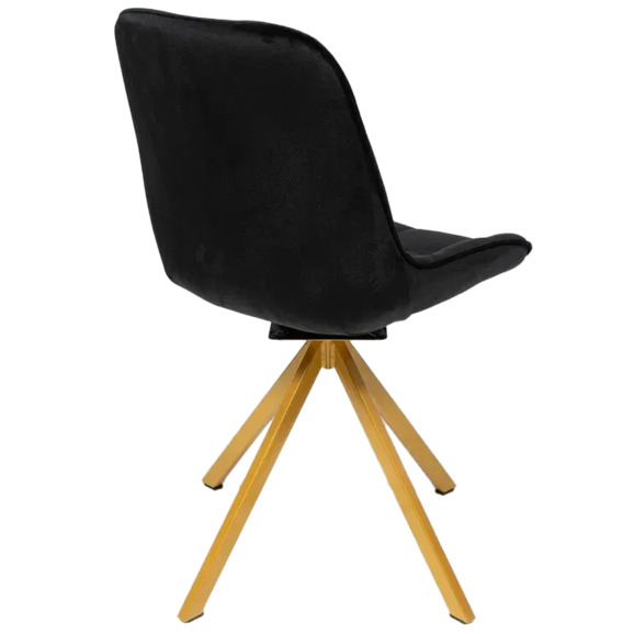 Стул Мускус, пирамида, велюр, черный, золотой - фото 4