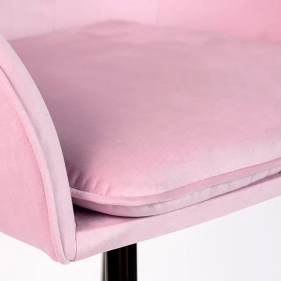 Кресло Сета, барные ножки, сиреневый, черный, велюр - фото 10