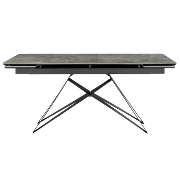 Керамический стол Блэкберн 160(220)х89 серый мрамор baolai / черный - фото 2