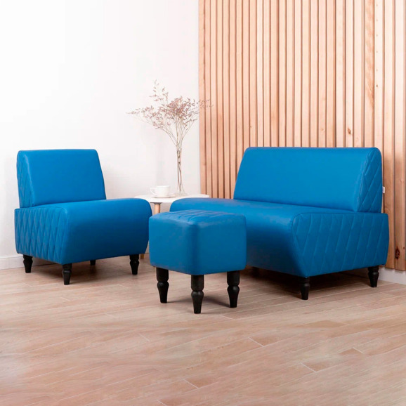 Пуф Лотик, экокожа, синий Пуф Лотик, экокожа, синий - фото 5