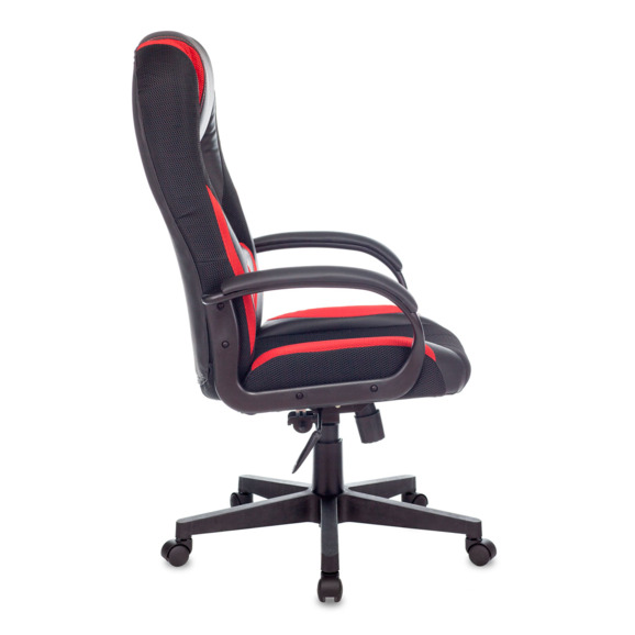 Кресло игровое TopChairs ST-CYBER 9 черный/красный, текстиль/эко.кожа крестовина пластик - фото 2