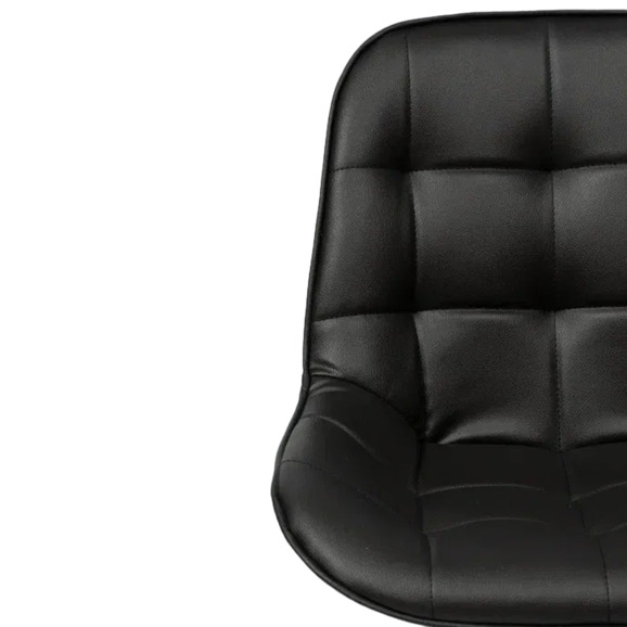 Стул Мускус, пирамида, кожа, черный, серебряный - фото 5