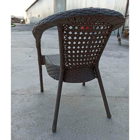 Кресло плетеное Ченнаи, коричневое - фото 5