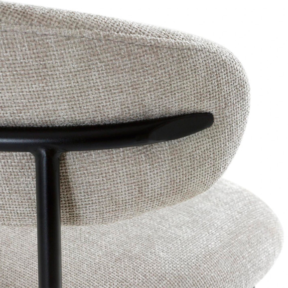 Стул барный ARIA, светло-серый, черный Стул барный ARIA, светло-серый, черный - фото 8