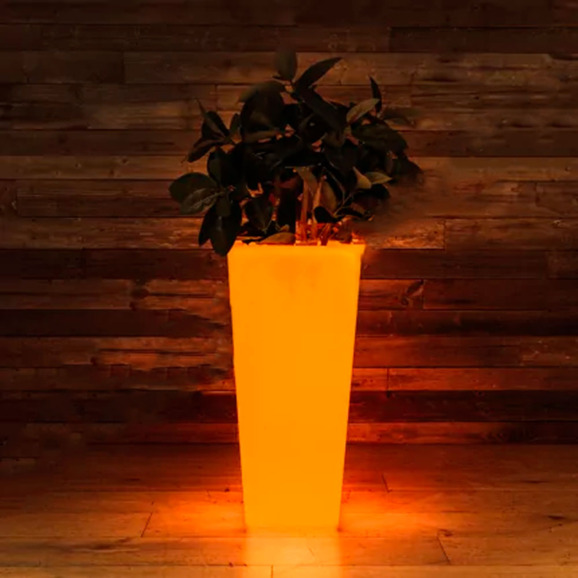Светящееся LED кашпо-конус Flow 220V RGB XL - фото 1