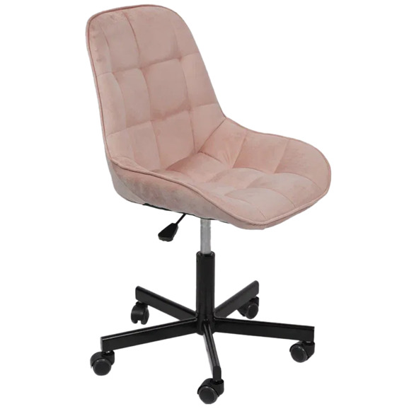 Стул Мускус, пятилучие, велюр, розовый, черный - фото 1