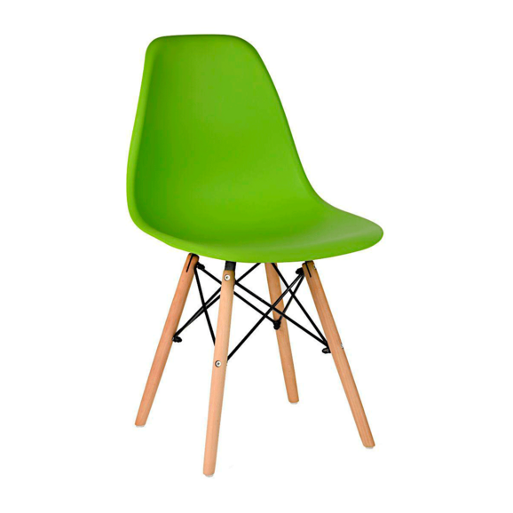 Стул пластиковый Eames, фисташковый, каркас бук - фото 1
