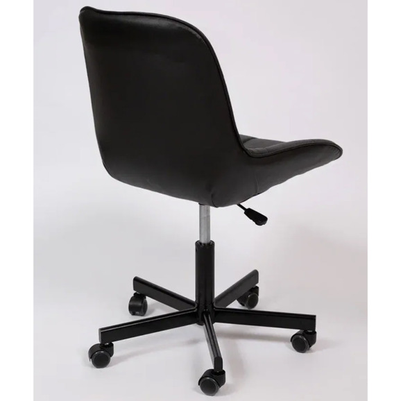 Стул Мускус, пятилучие, кожа, черный - фото 4