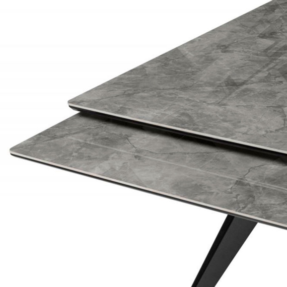 Керамический стол Дарвин 160(220)х89 серый мрамор baolai / черный - фото 6