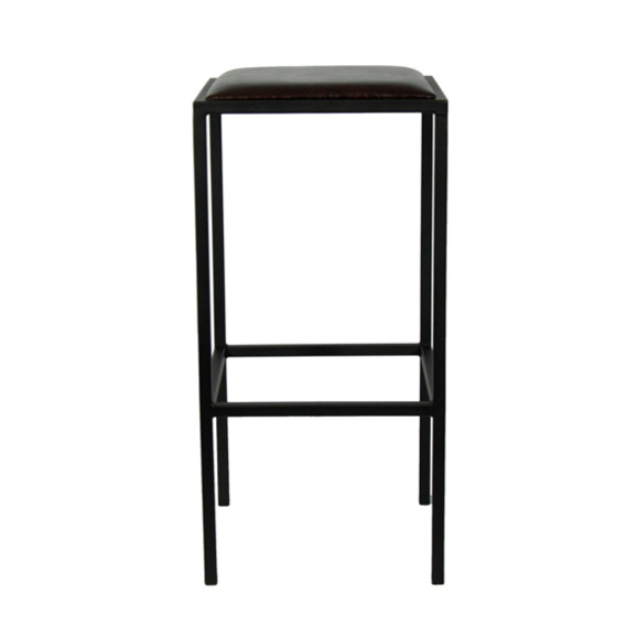Табурет Лофт-11 М, экокожа BLACK, каркас черный муар Ral 9005 - фото 5