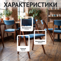 Фотография Стул раскладной Клак, мягкая спинка, велюр Тедди 311, ножки бук, морилка светлый орех Фотография товара Стул раскладной Клак, мягкая спинка, велюр Тедди 311, ножки бук, морилка светлый орех от компании ChiedoCover.