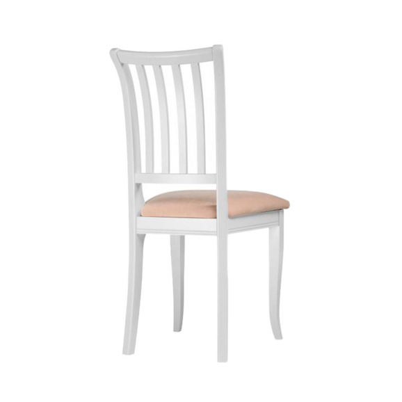 Деревянный стул Фрезино бежевый велюр / белый - фото 4