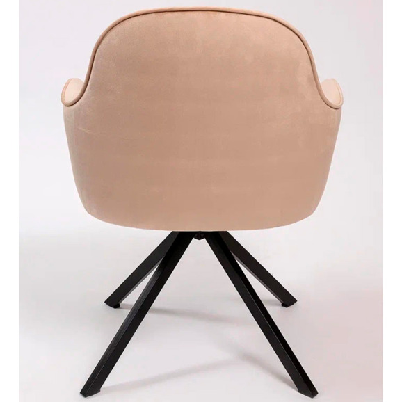 Кресло Сета, пирамида, поворотное основание, бежевый, черный, велюр - фото 5