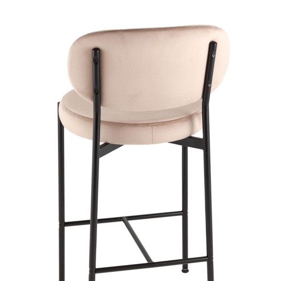 Стул полубарный Бриф ВД, велюр, бежевый - фото 6