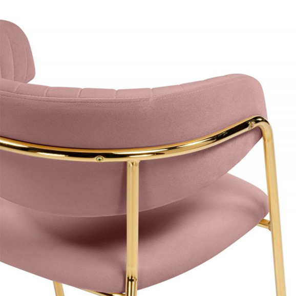 Стул на металлокаркасе Kamelia светло-фиолетовый / золотой Стул на металлокаркасе Kamelia светло-фиолетовый / золотой - фото 7