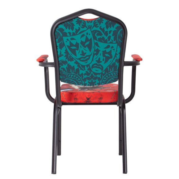 Стул Хит 25 с подлокотниками, каркас черный муар, с принтом Collapse - фото 8