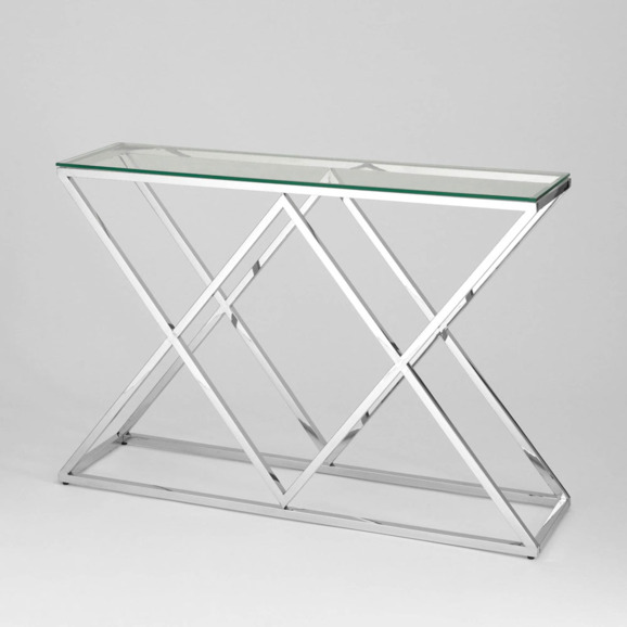 Консольный столик Инсигния 115 x 30 серебро - фото 3