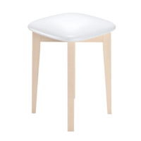 Фотография Табурет Серена-1, дуб нордик, экокожа белая Фотография товара Табурет Серена-1, дуб нордик, экокожа белая от компании ChiedoCover.