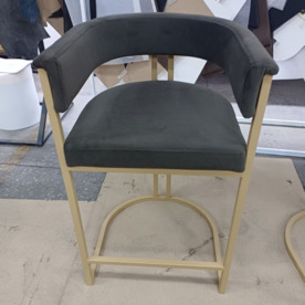 Стул Турмалин NEW, велюр Brabus 02, каркас металл под золото