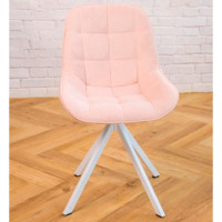 Фотография товара Стул Мускус, пирамида, букле, розовый, белый от компании ChiedoCover.