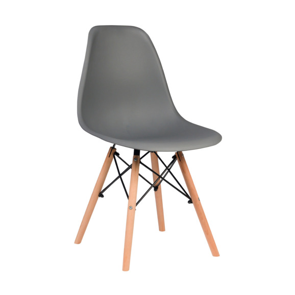 Стул пластиковый Eames, серый - фото 1