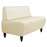 Настоящее фото товара Диван Лотик, экокожа, кремовый, произведённого компанией ChiedoCover