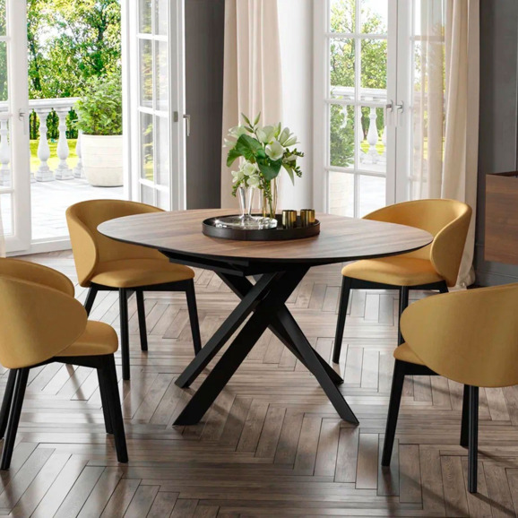 Стол Тави, дуб темный, черный - фото 3